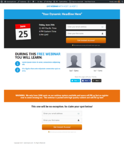 webinars registration page example